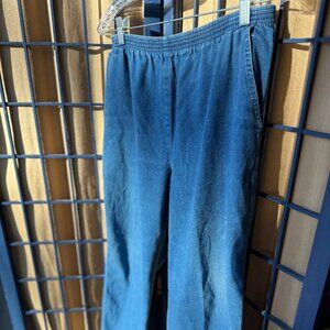 Alfred Dunner Soft Blue Jean Pull On Pants Petite 14P Elastic Waist